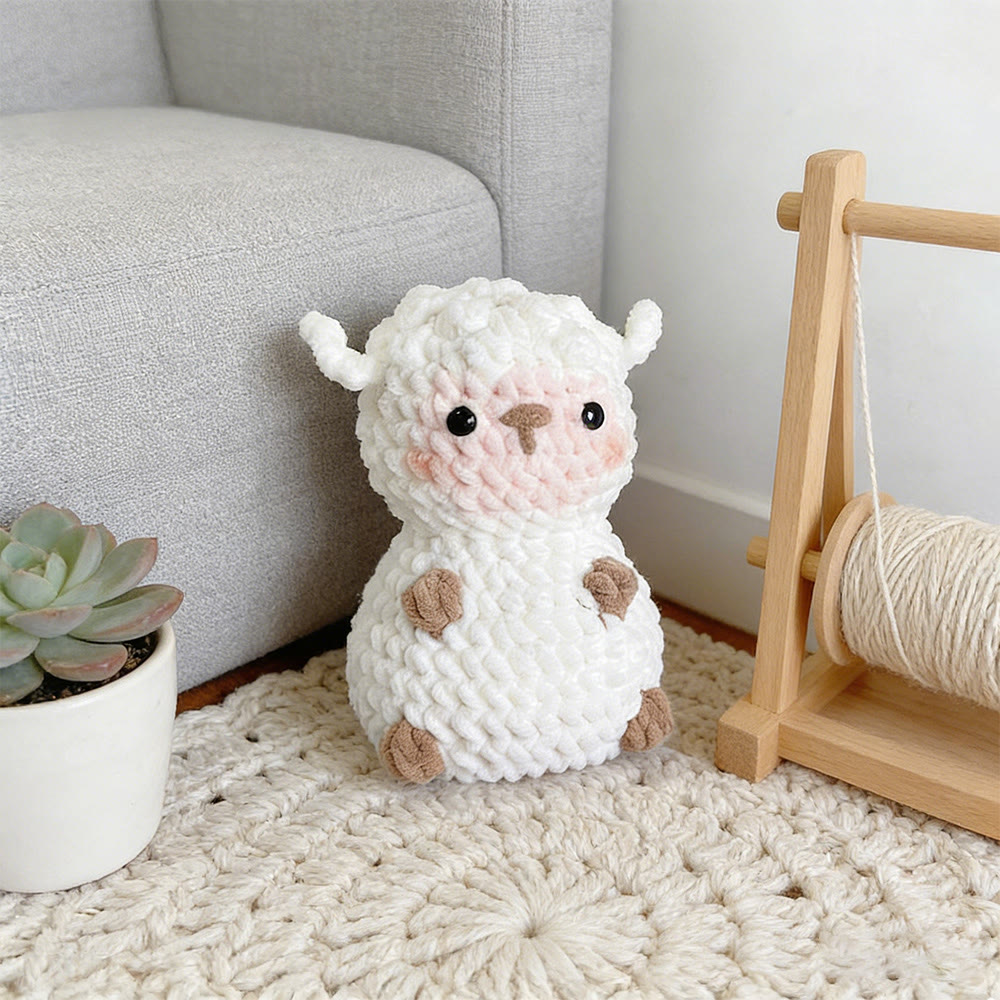 Diy Handmade Chubby Lamb Crochet Kit - Adorable Animal Craft | Holiday Gift Idea - image 1