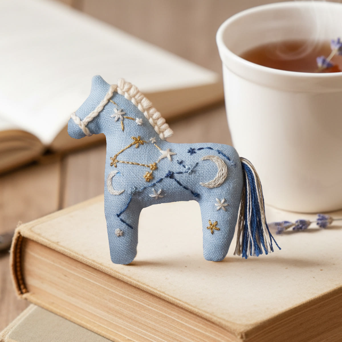 Rubbyoo Horse Embroidery Kit - Moon And Star | Celestial Stitch Craft | Diy Hanging Decor - image 4