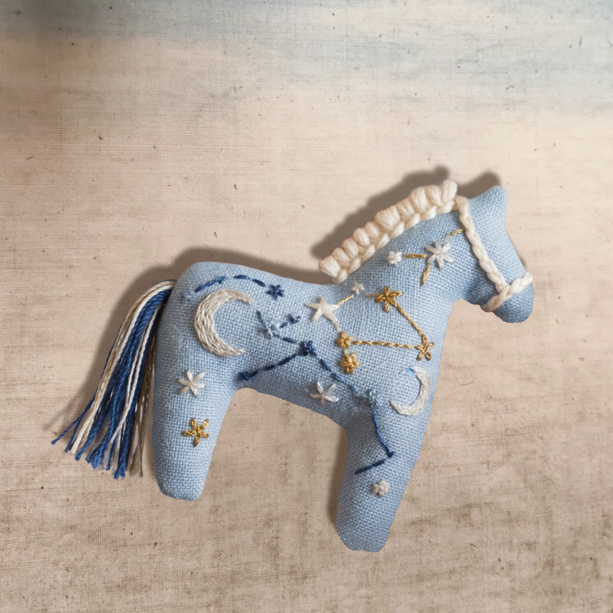 Rubbyoo Horse Embroidery Kit - Moon And Star | Celestial Stitch Craft | Diy Hanging Decor - image 2