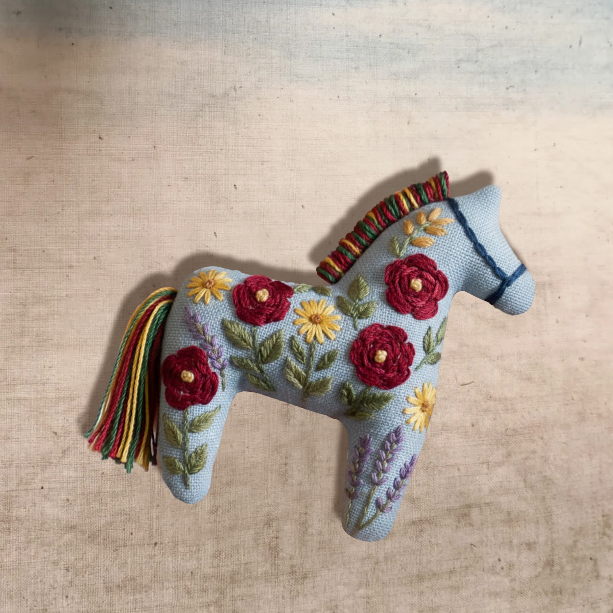 Rubbyoo Horse Embroidery Kit - Red Rose | Diy Floral Hanging | Nice Gift Idea  - image 2