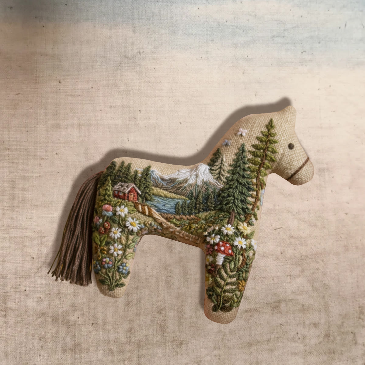 Rubbyoo Horse Embroidery Kit - Happy Village | Creative Home Ornamen | Unique Birthday Gift - image 2