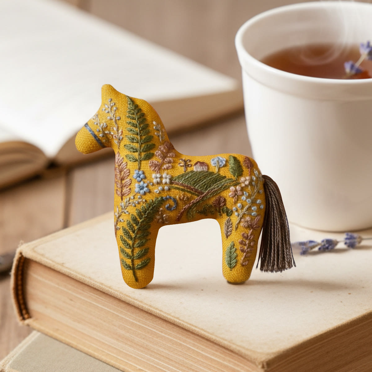 Rubbyoo Horse Embroidery Kit - Village Forest | Diy Hanging Art | Perfect For Handmade Lovers - image 3