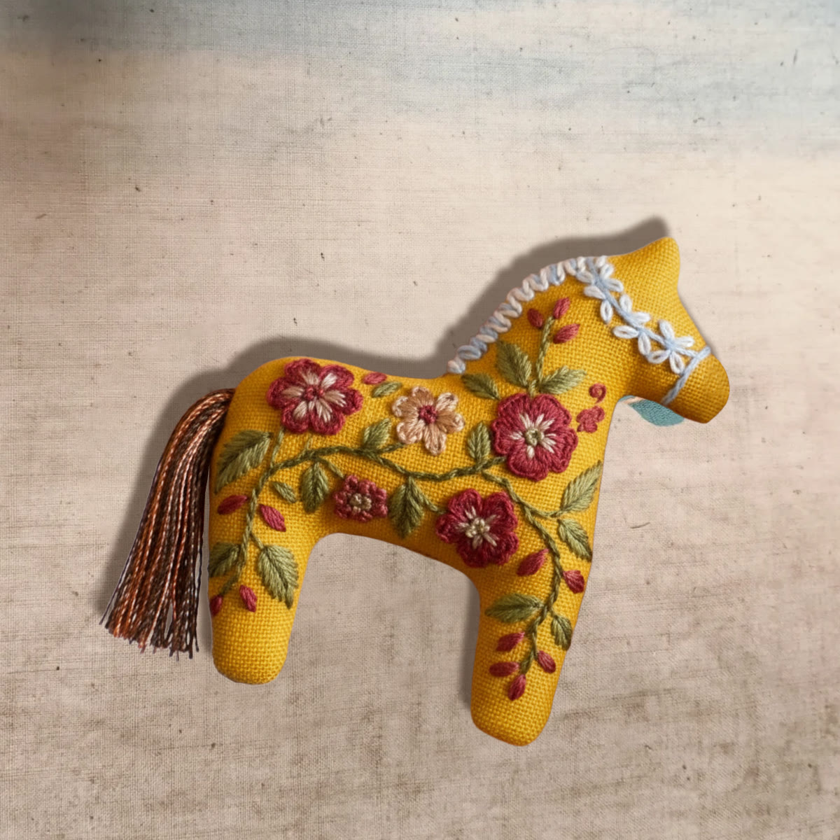 Rubbyoo Horse Embroidery Kit - Wildflowers  | Unique Bag Accessory |  Unique Handmade Gift - image 2