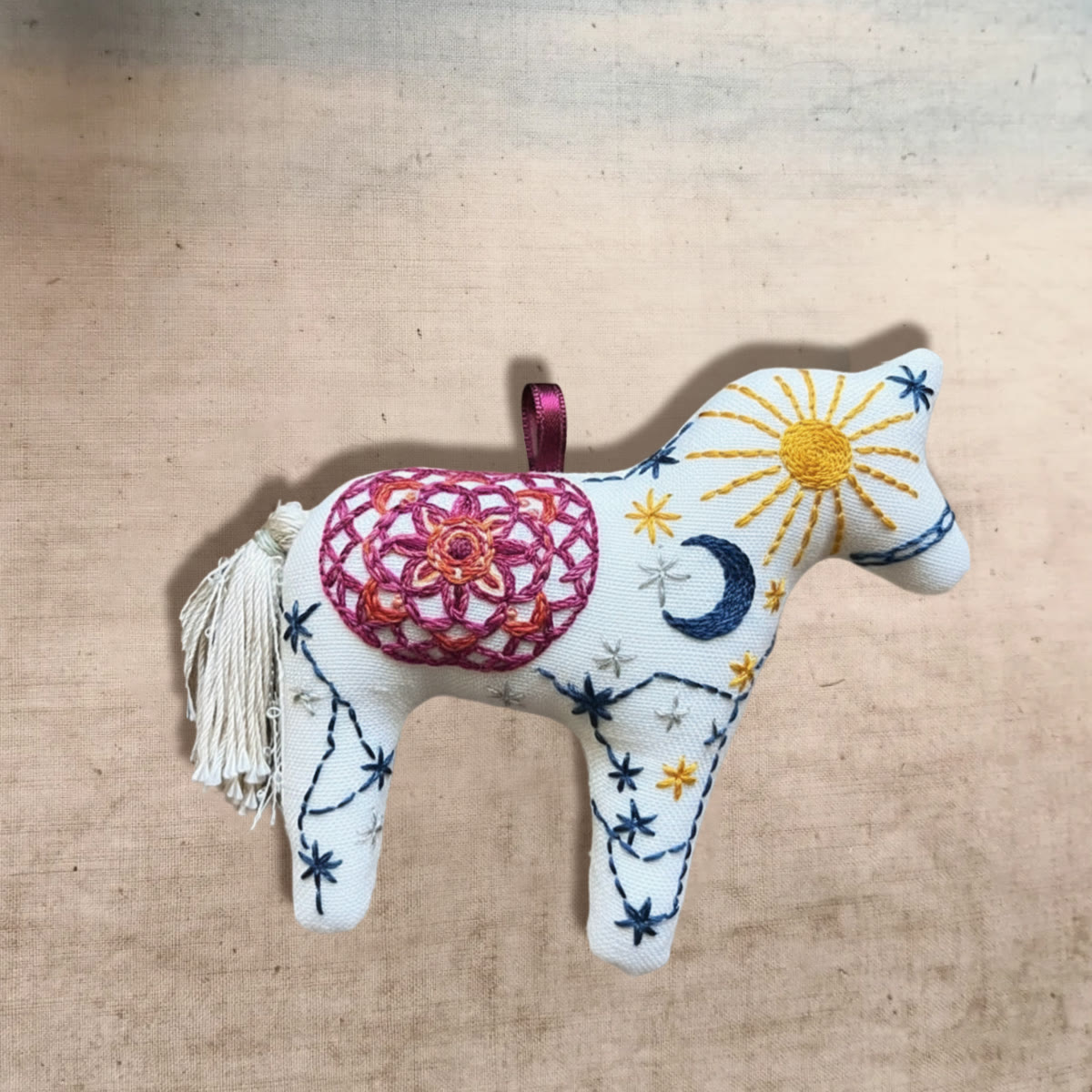 Rubbyoo Horse Embroidery Kit - Celestial Moon And Sun | Unique Hanging Decor | Nice Gift Idea - image 2