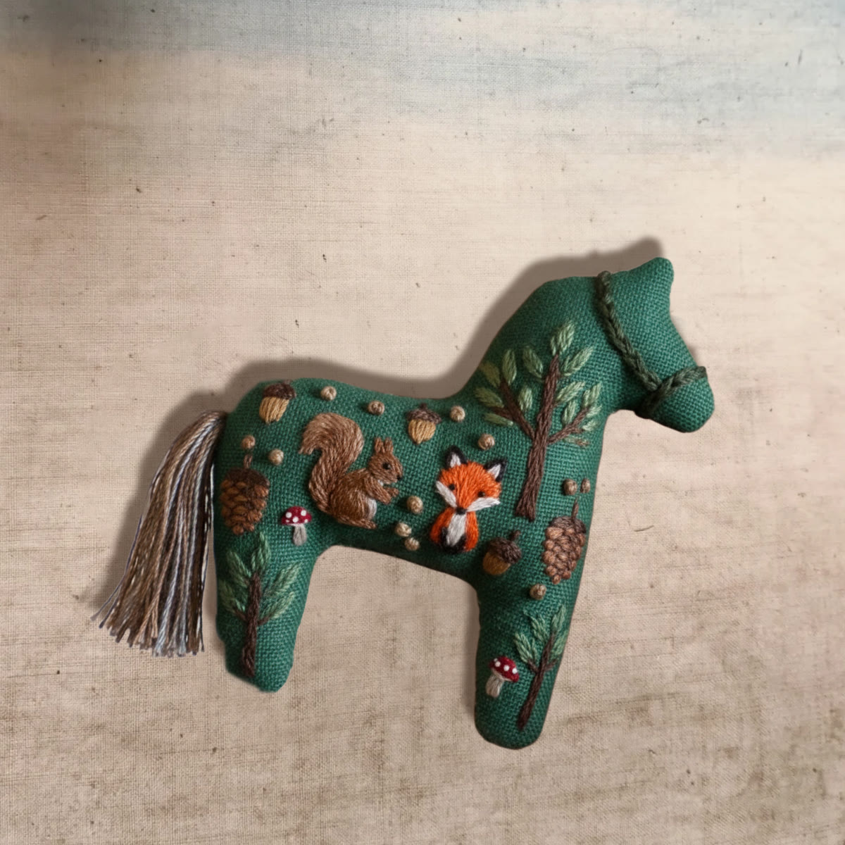 Rubbyoo Horse Embroidery Kit - Fox And Squirrel | Adorable Handmade Craft | Perfect Gift For Decoration - image 2