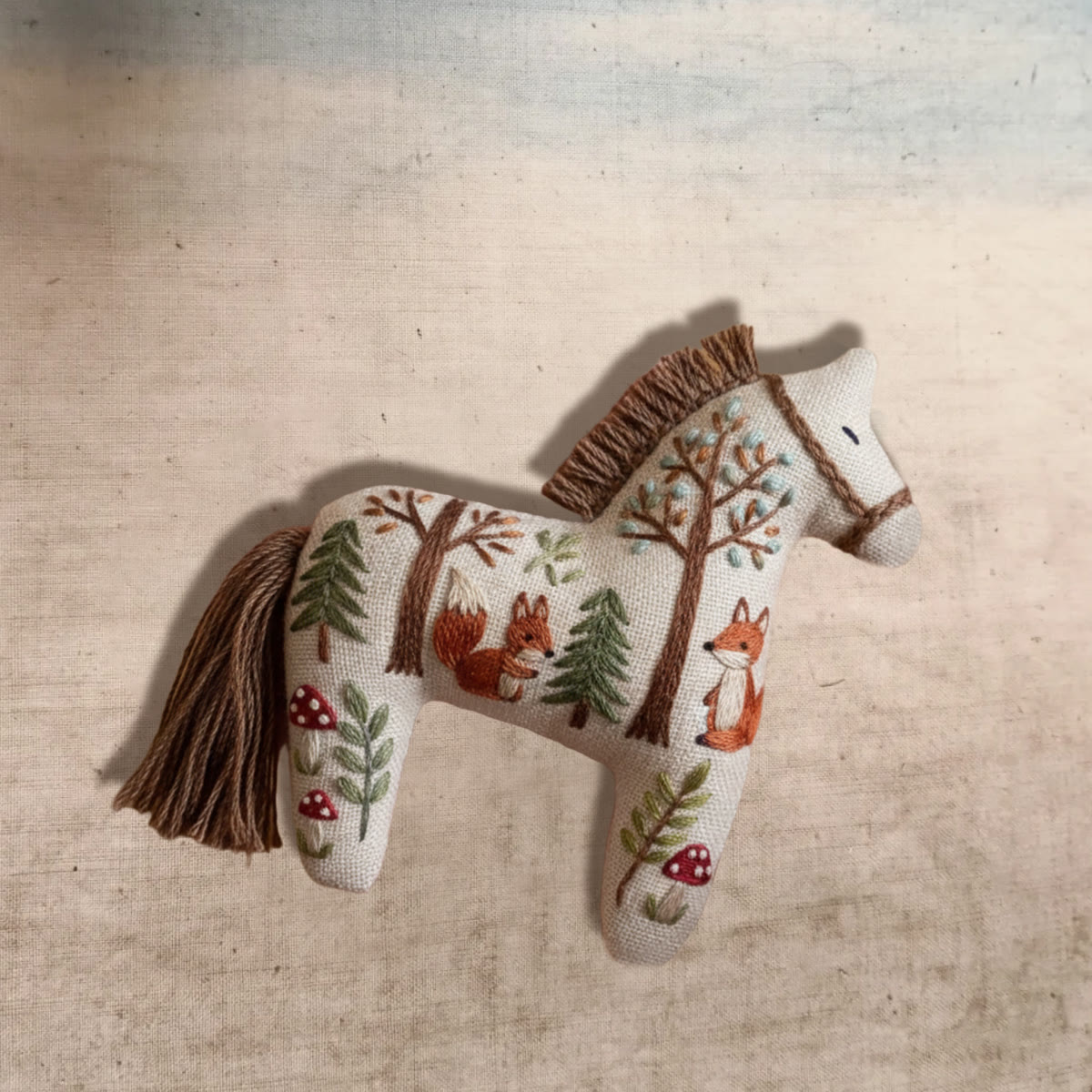 Rubbyoo Horse Embroidery Kit - Fox In Forest | Animal Needle Artwork | Adorable Handmade Craft - image 2