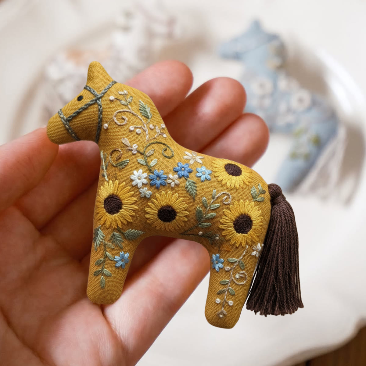 Rubbyoo Horse Embroidery Kit - Sunflower | Unique Birthday Gift | Nice For Her - image 2