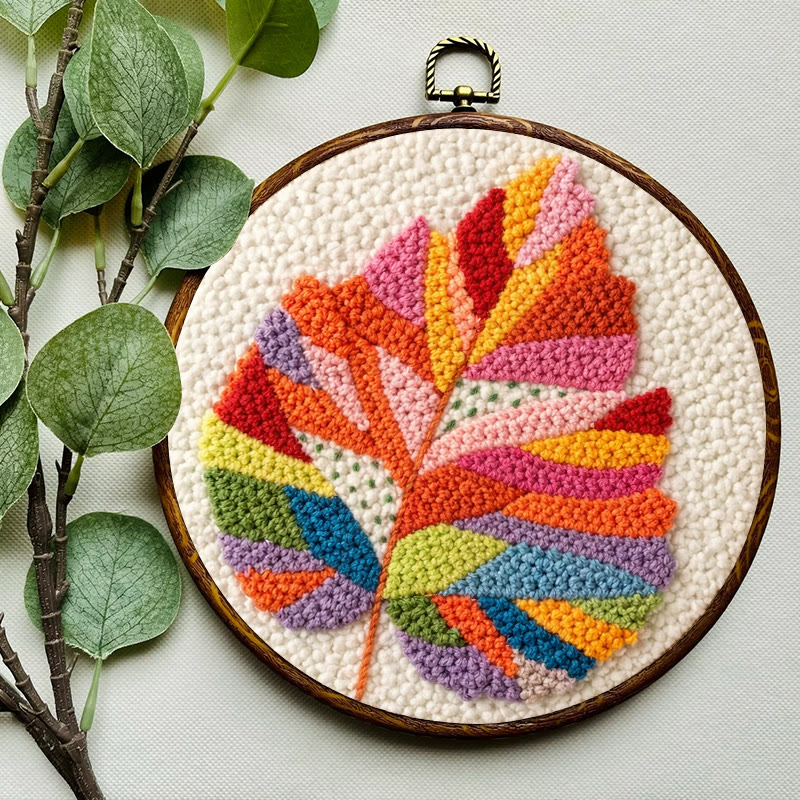 Vibrant Maple Leaf Punch Needle Kit - Entry Level Diy | Exquisite Home Piece - image 6