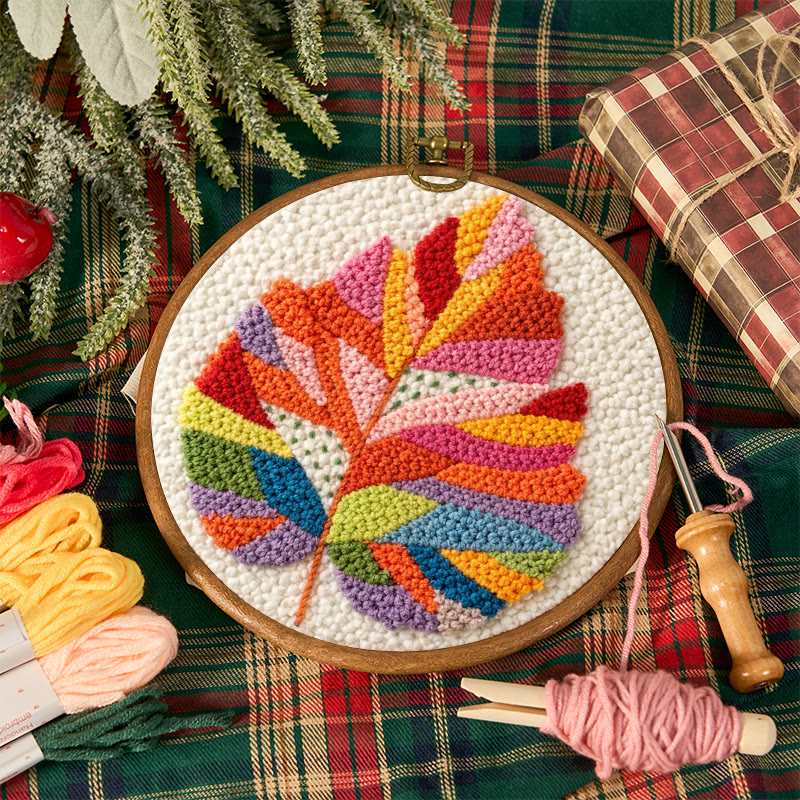 Vibrant Maple Leaf Punch Needle Kit - Entry Level Diy | Exquisite Home Piece - image 12