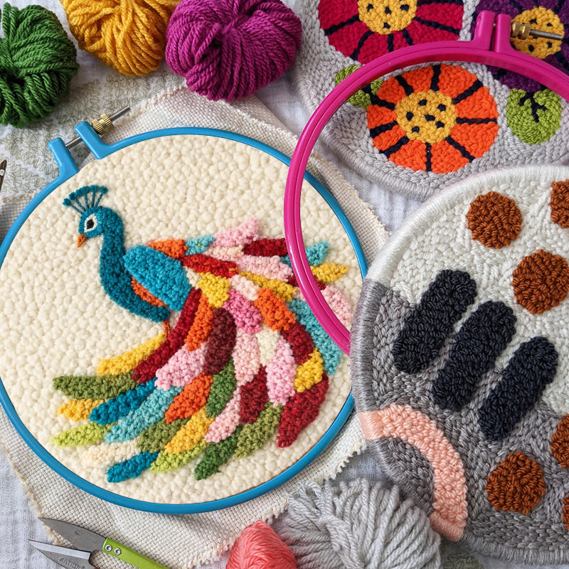 Colorful Peacock Punch Needle Kit - Playful Handcraft | Top Gifting Choice - image 10