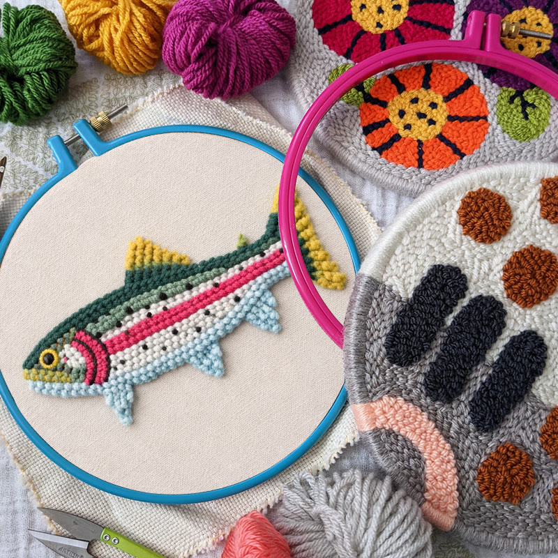 Rainbow Trout Punch Needle Kit - Hassle-free Craft | Thoughtful Gift Pick - image 8