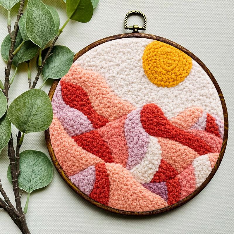 Desert Sunrise Punch Needle Kit - Starter Friendly Project | Inviting Home Accent - image 6