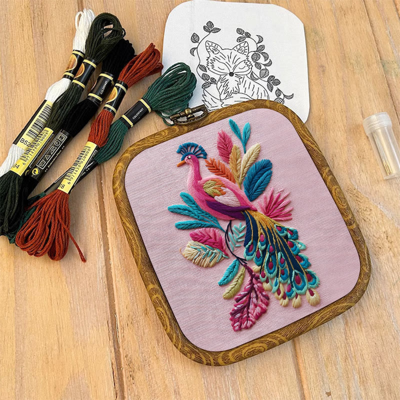 Rubbyoo Embroidery Kit - Stunning Peacock | Diy Animal Artwork | Unique Home Decor - image 3