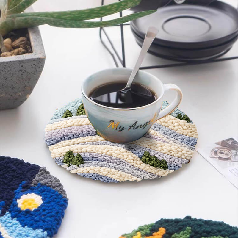 Snowy Ridge Pine Punch Needle Kit - Gentle Diy Experience | Serene Home Find - image 5