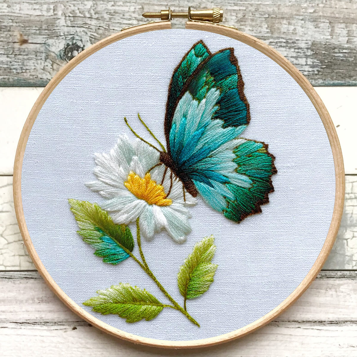 Rubbyoo Embroidery Kit - Butterfly And Daisy | Starter Friendly Craft | Delicate Home Charm - image 8