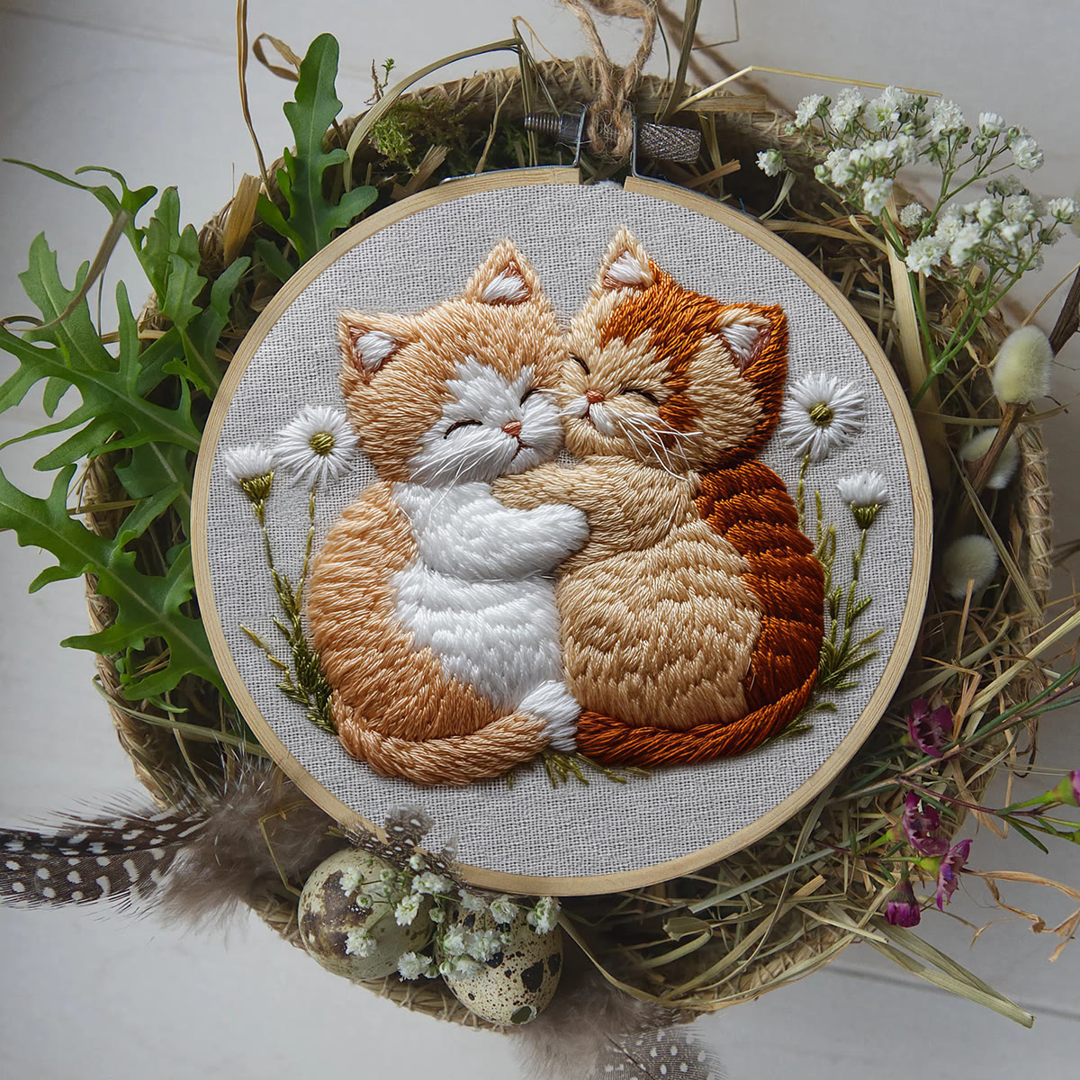 Rubbyoo Embroidery Kit - Snuggling Kittens | Joyful Handcraft | Cozy Gift Choice - image 8