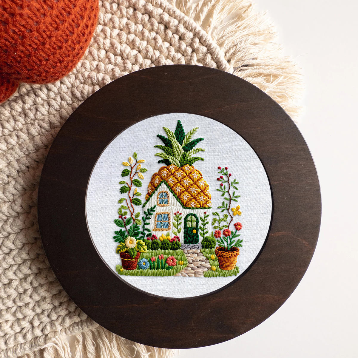 Rubbyoo Embroidery Kit - Pineapple Roof Cottage | Simple Handcraft | Charming Gift Option - image 5