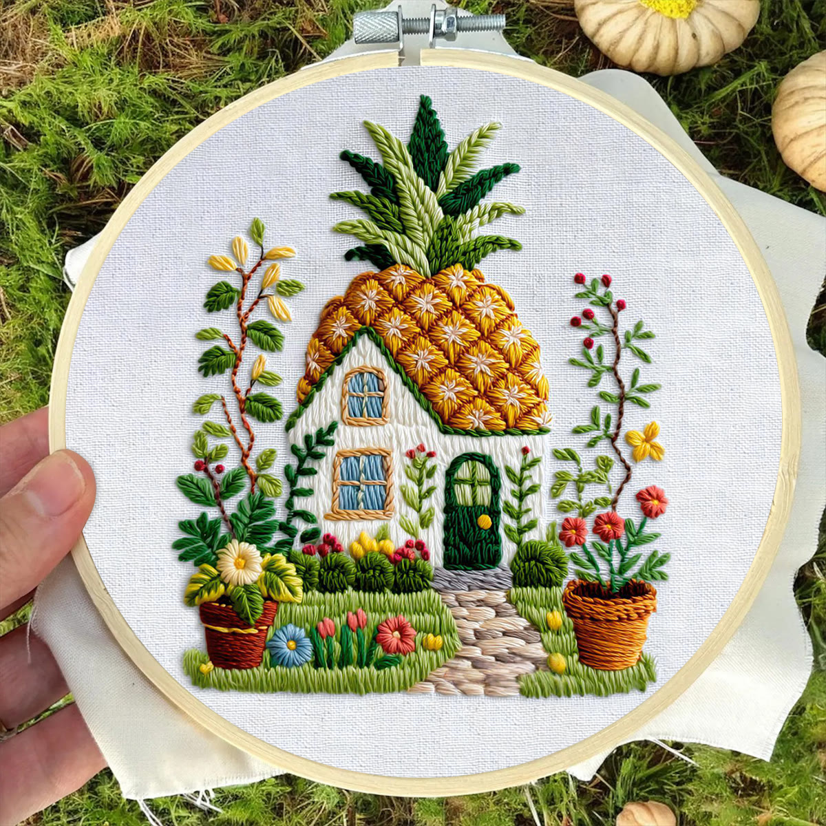 Rubbyoo Embroidery Kit - Pineapple Roof Cottage | Simple Handcraft | Charming Gift Option - image 9