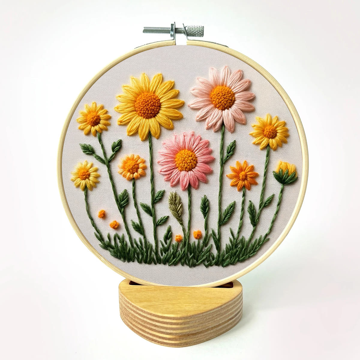Rubbyoo Embroidery Kit - Pastel Daisy Meadow | Newbie Ready Project | Delightful Gift Pick - image 9