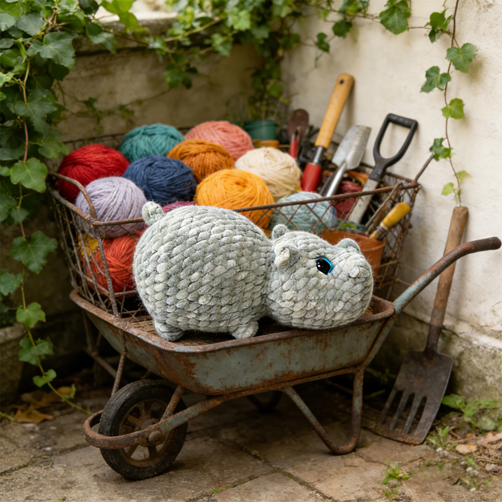Diy Handmade Happy Hippo Crochet Kit - Unique Plush Doll | Nice Gift Idea - image 2