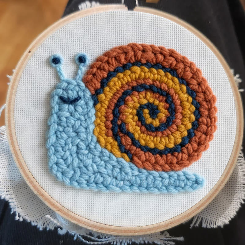 Swirly Shell Snail Punch Needle Kit - Gentle Handwork | Charming Home Touch - image 3