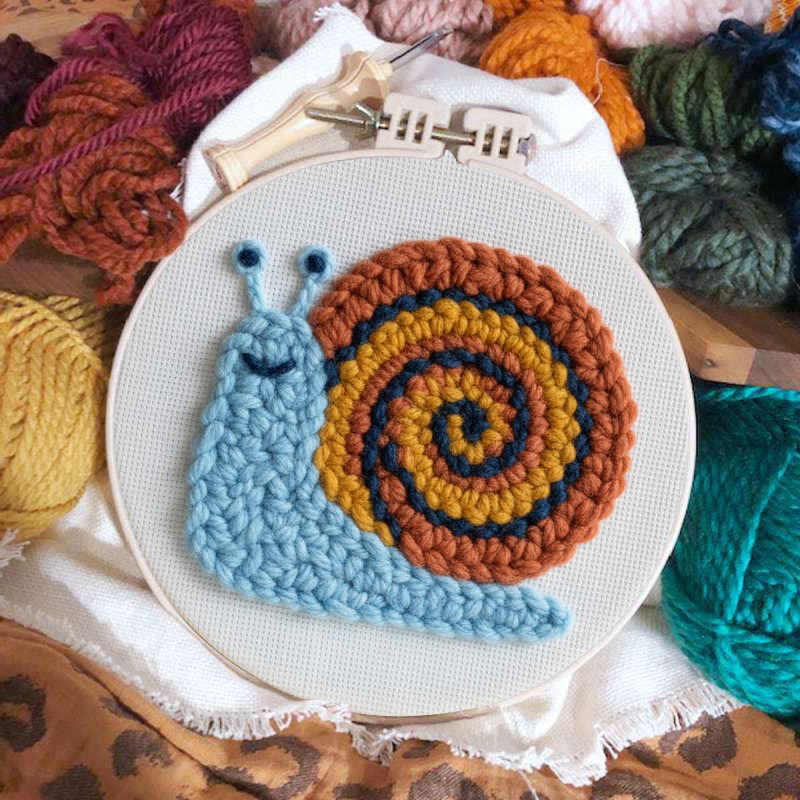 Swirly Shell Snail Punch Needle Kit - Gentle Handwork | Charming Home Touch - image 2