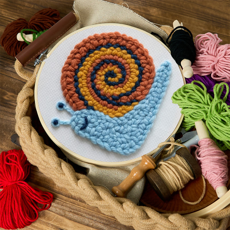 Swirly Shell Snail Punch Needle Kit - Gentle Handwork | Charming Home Touch - image 10