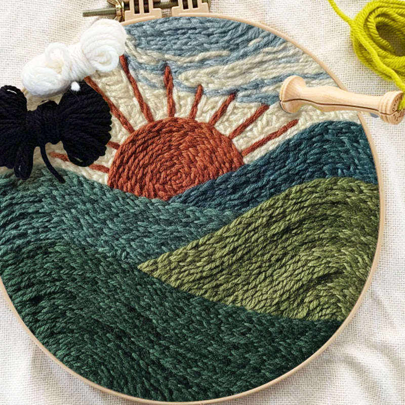 Mountain Sunrise Horizon Punch Needle Kit - Novice-friendly Diy | Serene Home Vibe - image 9