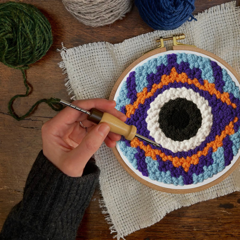 Bohemian Evil Eye Punch Needle Kit - Unique Diy | Bold Home Addition - image 3