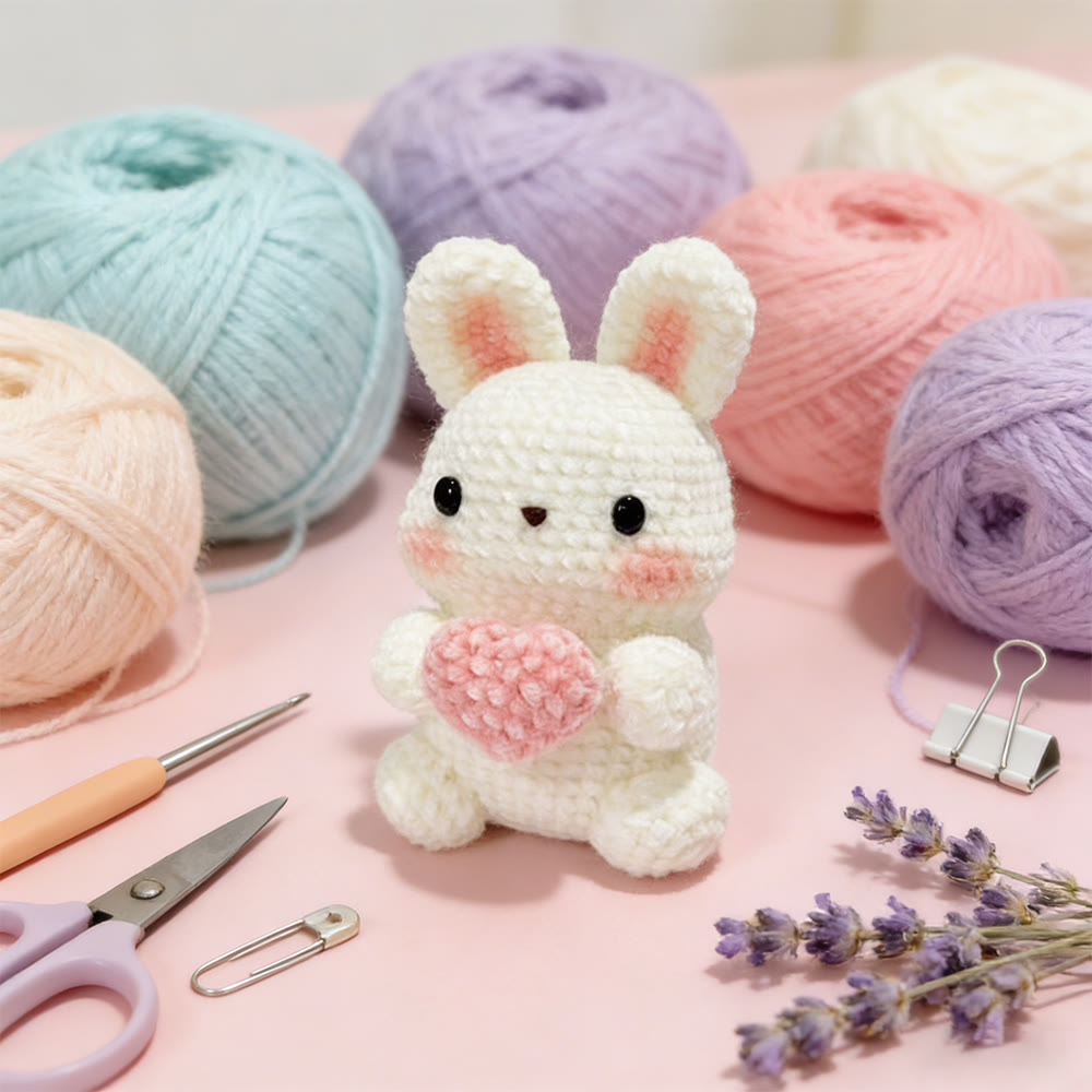 Diy Handmade Animal Series Crochet Kit - Cute Animal Toy | Nice Crocheted Gift - Rabbit - image 5