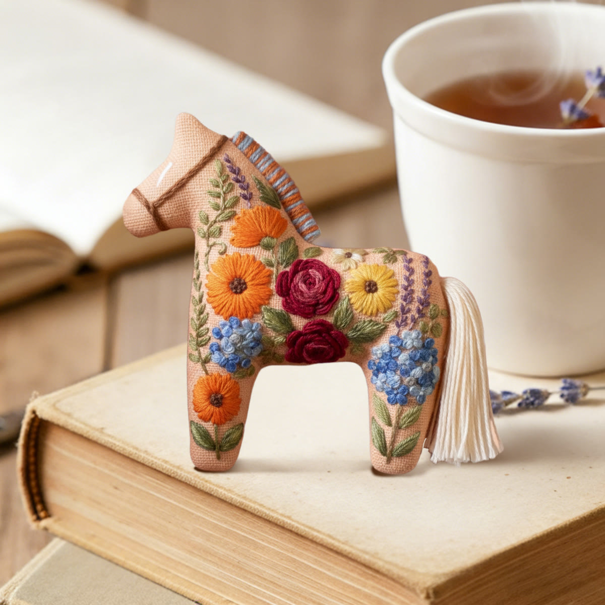 Rubbyoo Dala Horse Embroidery Kit - Colorful Flower | Beautiful Floral Craft | Perfect Handmade Gift  - image 4