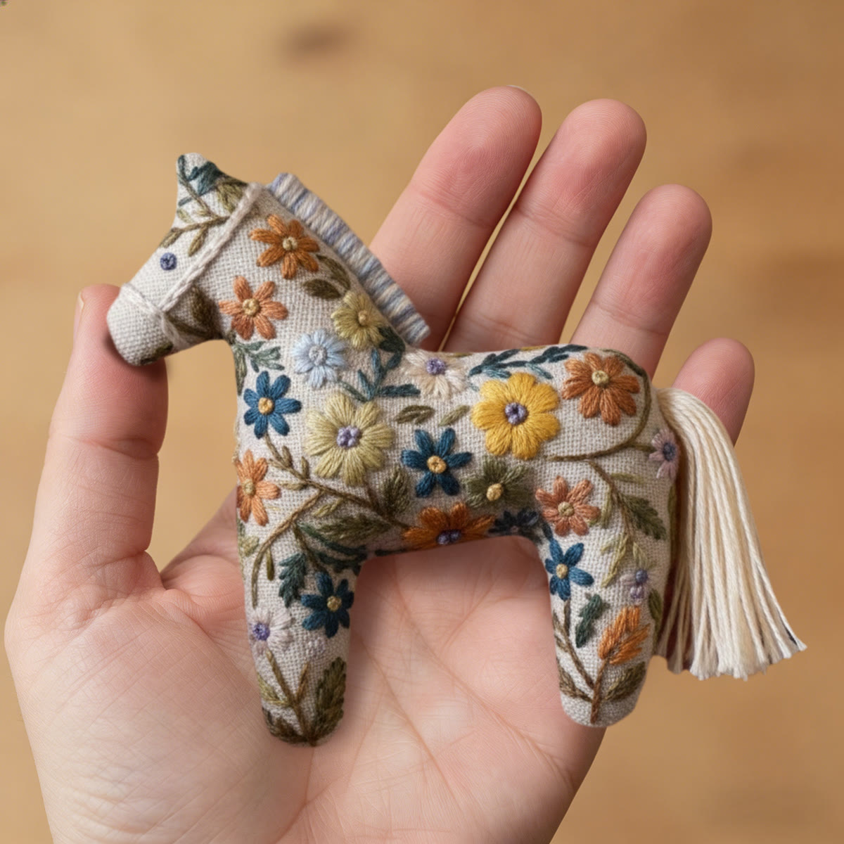 Rubbyoo Dala Horse Embroidery Kit - Spring Flower | Unique Gift For Mom | Diy Bag Ornaments - image 6