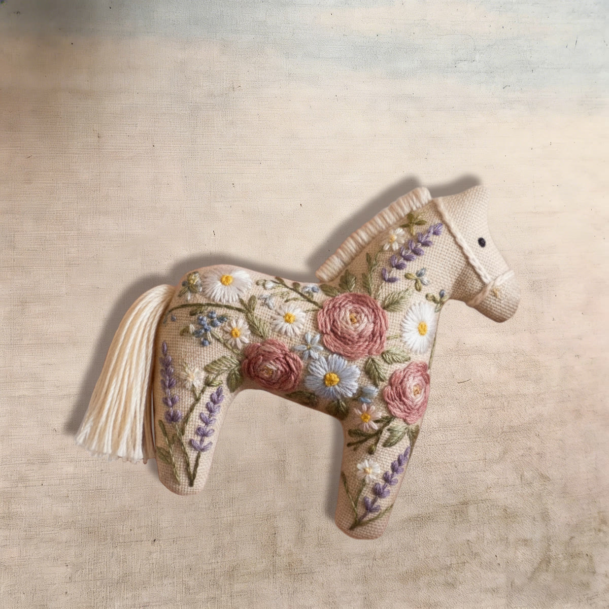 Rubbyoo Dala Horse Embroidery Kit - Charming Rose | Floral Handmade Craft | Nice Decorative Art - image 3