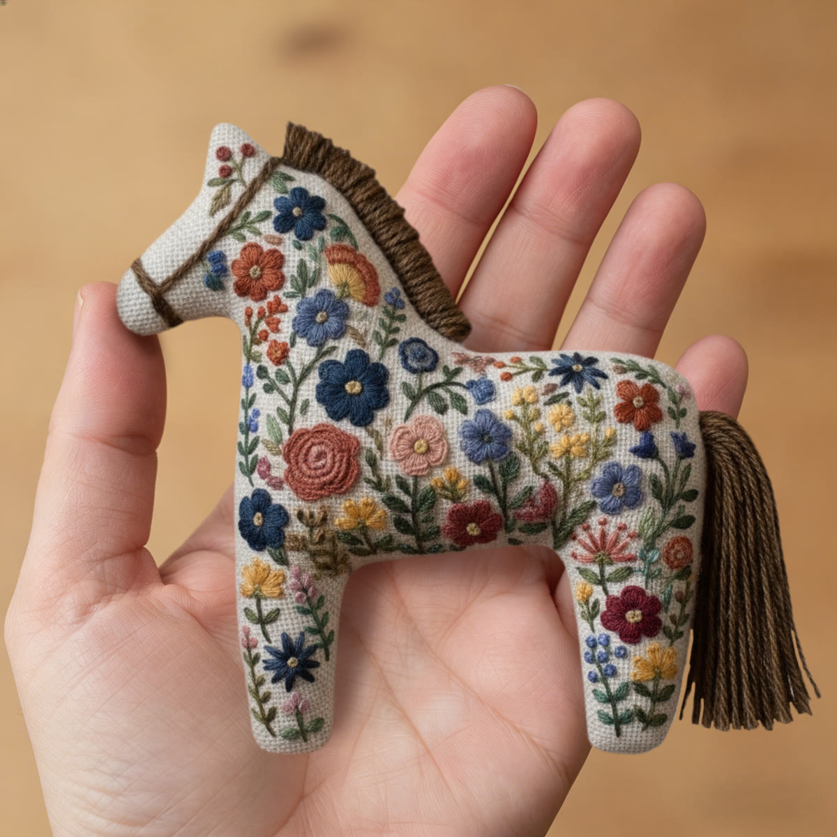Rubbyoo Dala Horse Embroidery Kit - Wildflower | Special Handmade Gift For Mom | Creative Art For Diy Lovers - image 3