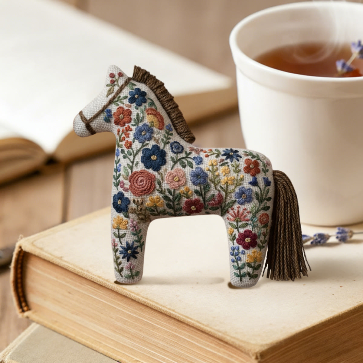 Rubbyoo Dala Horse Embroidery Kit - Wildflower | Special Handmade Gift For Mom | Creative Art For Diy Lovers - image 2