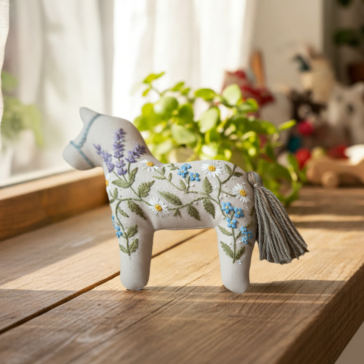 Rubbyoo Dala Horse Embroidery Kit - Daisy Charming | Floral Handmade Craft | Nice Hanging Decor - image 5