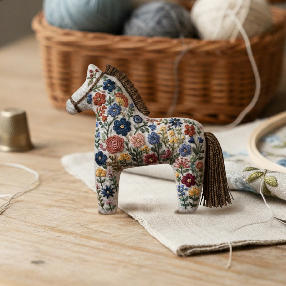 Rubbyoo Dala Horse Embroidery Kit - Wildflower | Special Handmade Gift For Mom | Creative Art For Diy Lovers - image 4