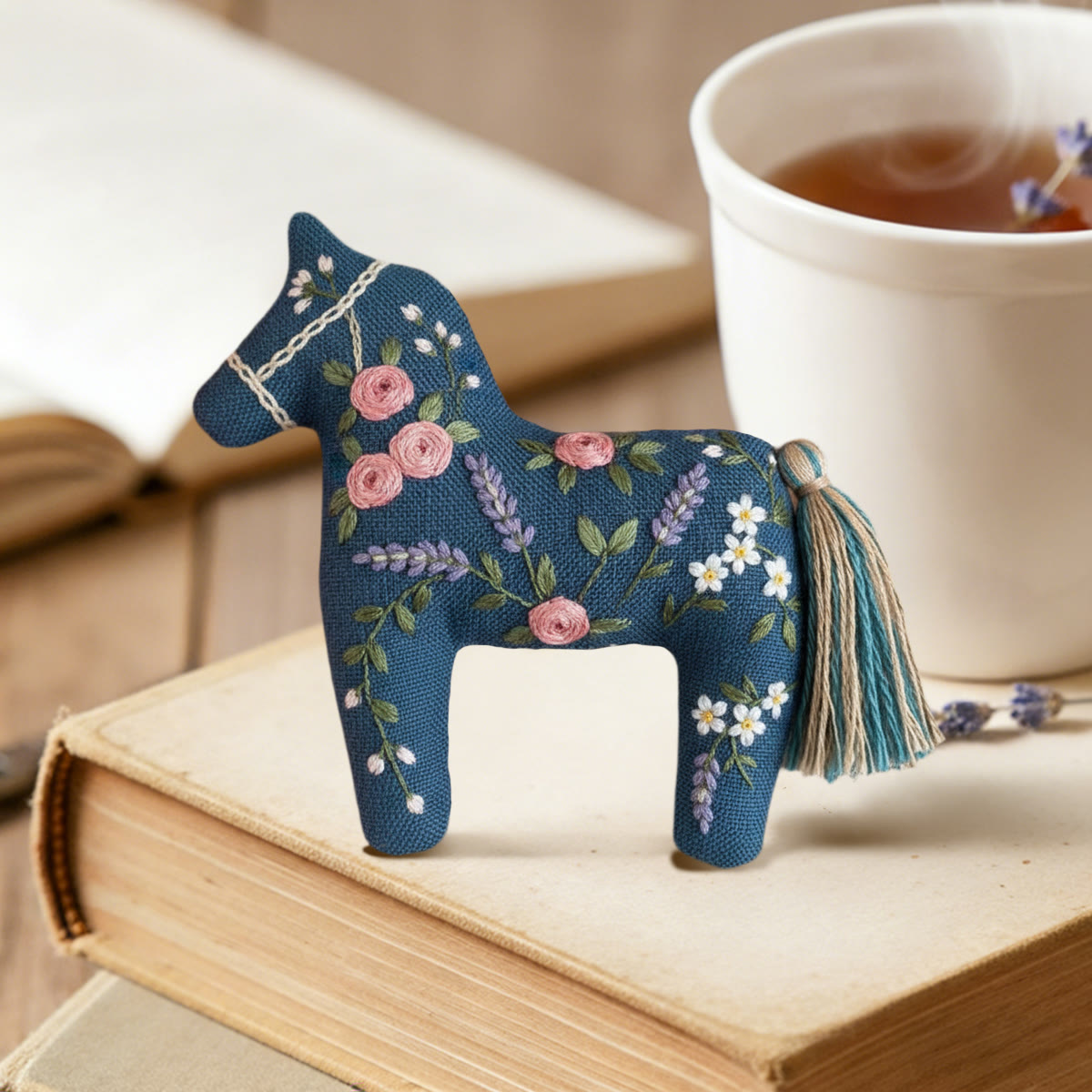 Rubbyoo Dala Horse Embroidery Kit - Little Flower | Diy Holiday Decor | Beginner Handmade Craft - image 3