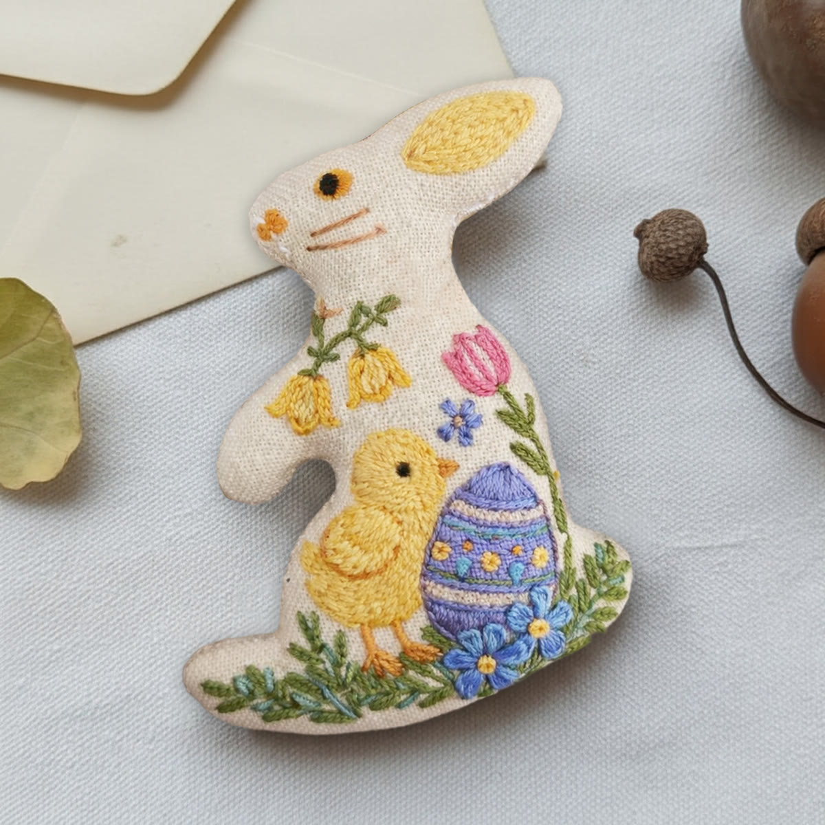 Rubbyoo Rabbit Embroidery Kit - Chick And Egg | Handmade Easter Decor | Lovely Bunny Craft  - image 9