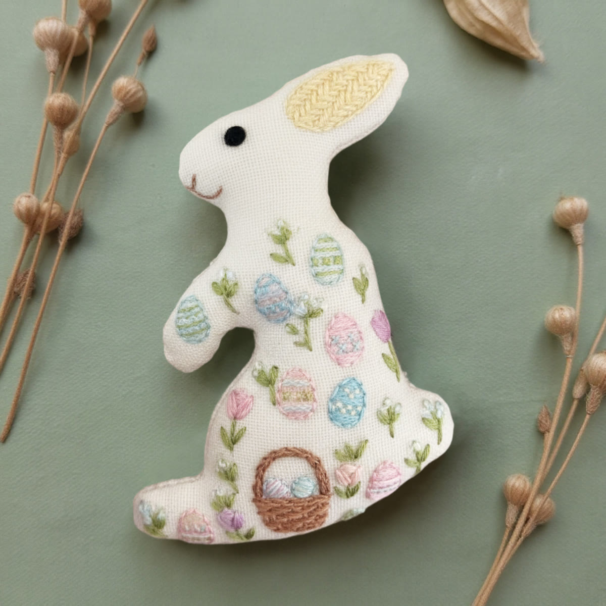 Rubbyoo Rabbit Embroidery Kit - Easter Eggs | Creative Bunny Handicraft | Perfect Home Decor - image 2