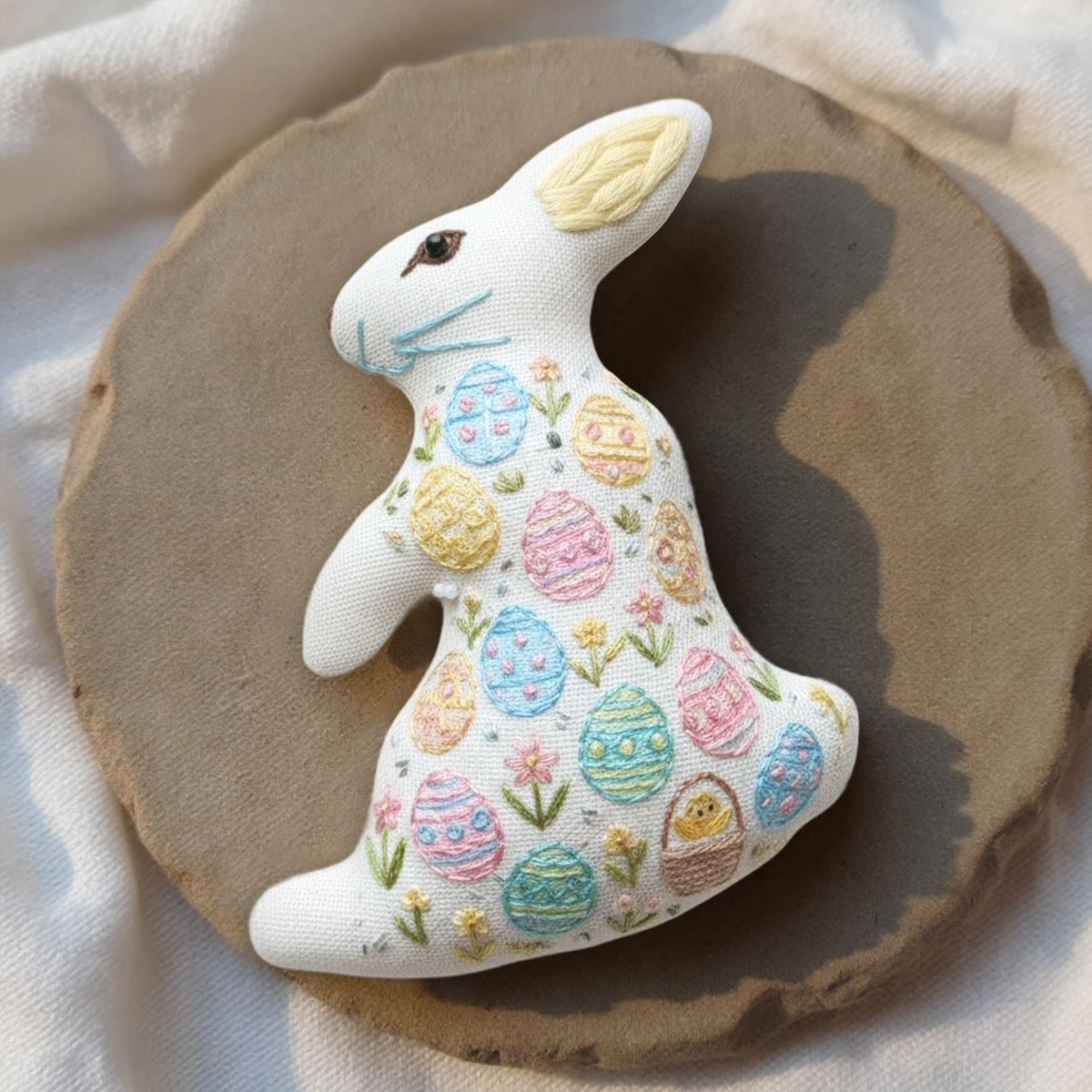 Rubbyoo Rabbit Embroidery Kit - Floral Eggs | Diy Easterr Gift | Beginner-friendly Handmade Art - image 9