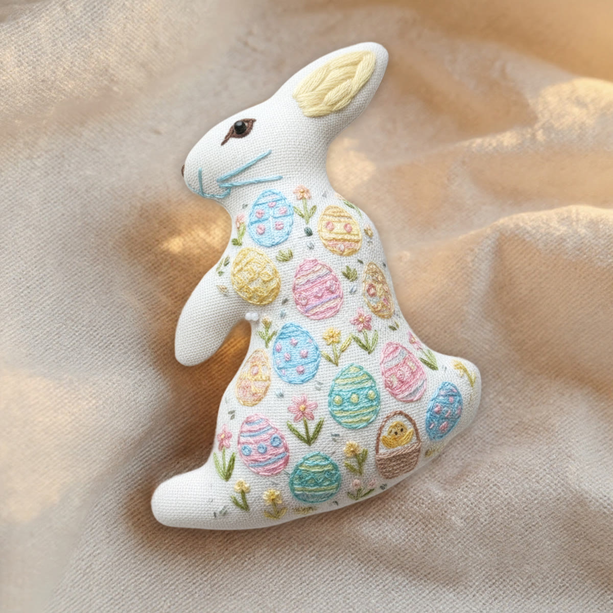 Rubbyoo Rabbit Embroidery Kit - Floral Eggs | Diy Easterr Gift | Beginner-friendly Handmade Art - image 8