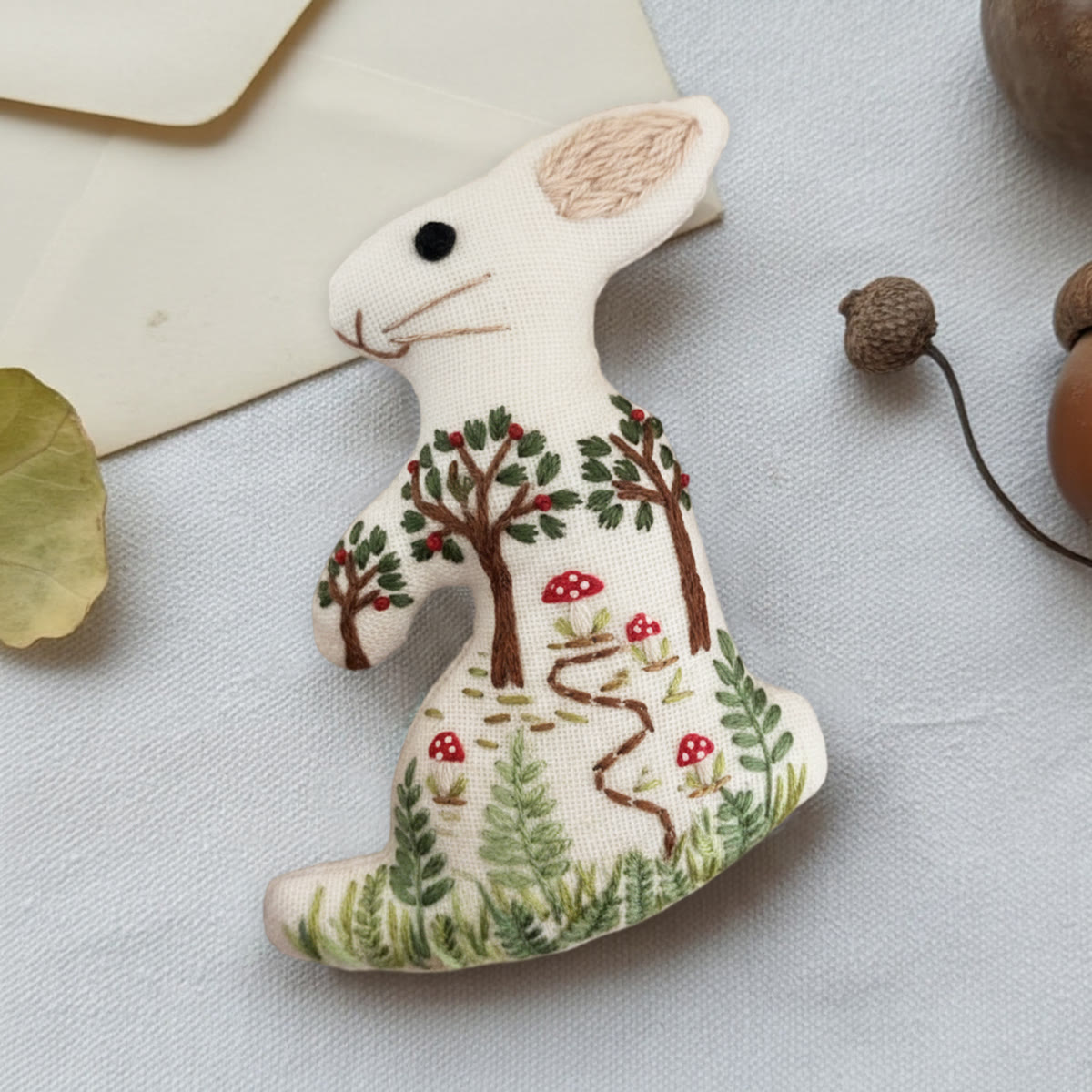 Rubbyoo Rabbit Embroidery Kit - Spring Forest | Beginner Handmade Design | Unique Birthday Gift - image 2