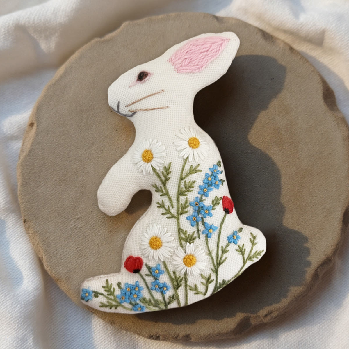 Rubbyoo Rabbit Embroidery Kit - Wildflowers | Beautiful Flower Art | Special Holiday Craft - image 10
