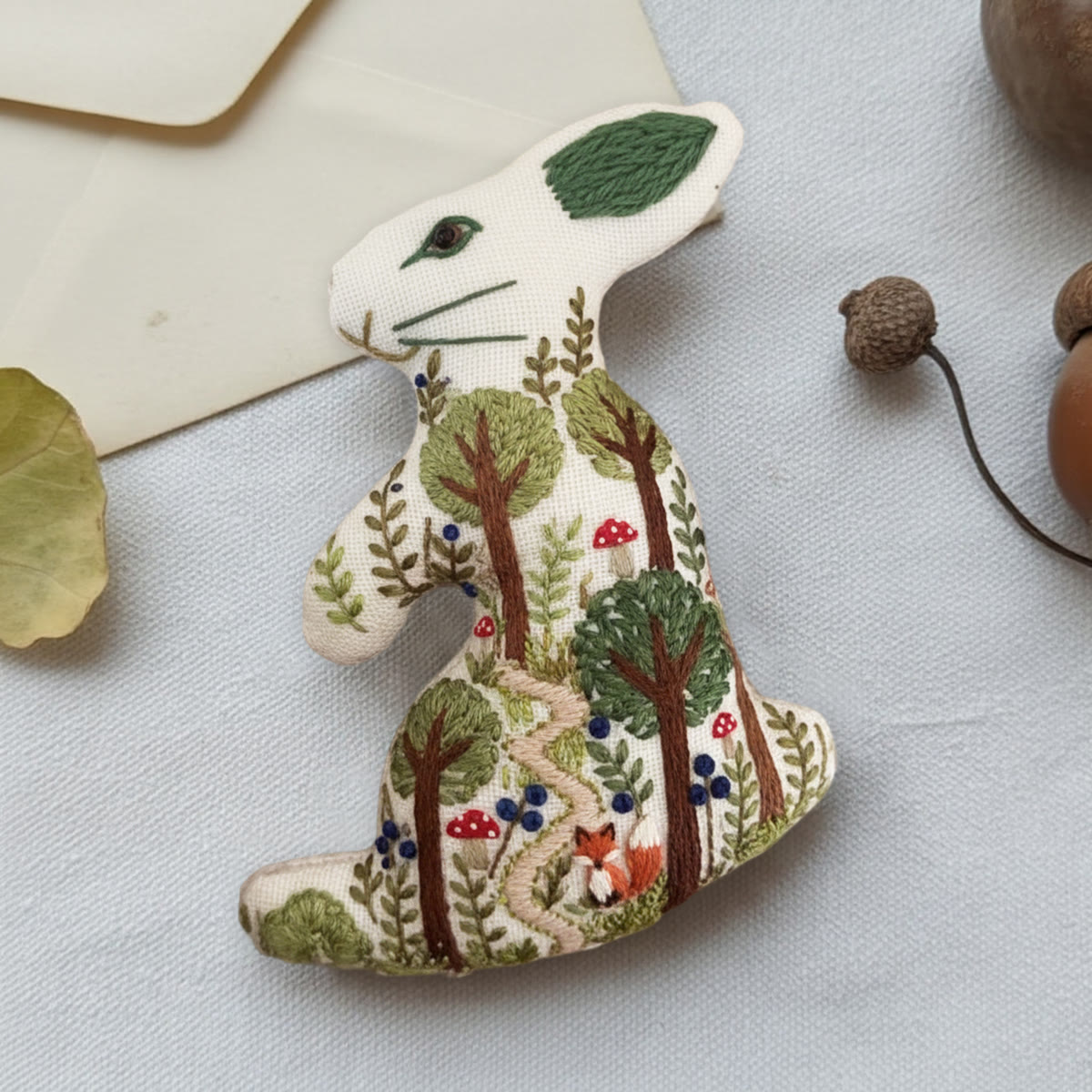 Rubbyoo Rabbit Embroidery Kit - Mysterious Forest | Creative Handmade Art |  Gift For Diy Crafters - image 2