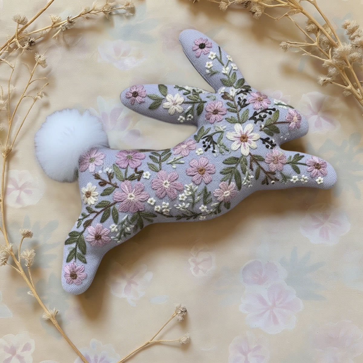 Rubbyoo Rabbit Embroidery Kit - Wildflower Beauty | Diy Birthday Gift | Handmade Bunny Decor - image 7