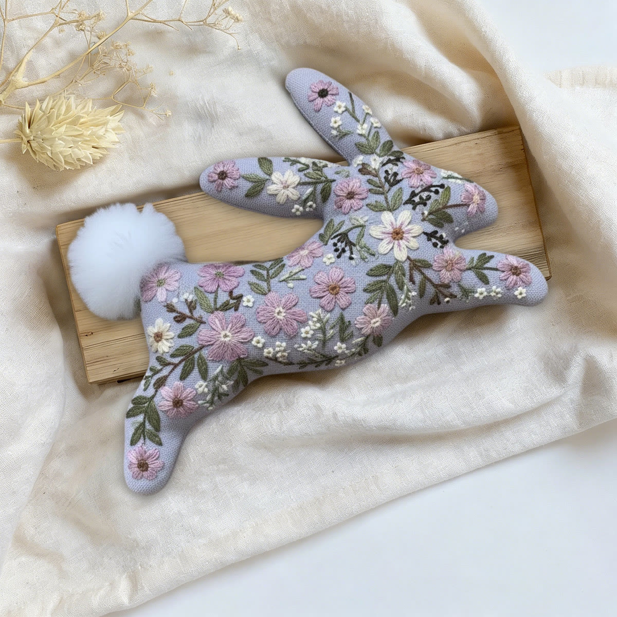 Rubbyoo Rabbit Embroidery Kit - Wildflower Beauty | Diy Birthday Gift | Handmade Bunny Decor - image 5