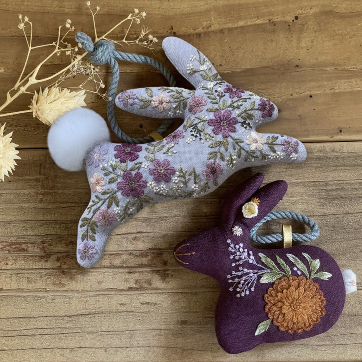 Rubbyoo Rabbit Embroidery Kit - Floral Bunny | Nice Easter Gift | Creative Handmade Craft - image 9