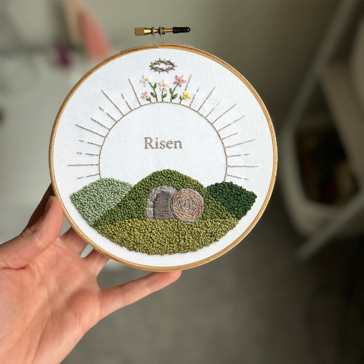 Rubbyoo Embroidery Kit - Christian Easter | Beginner Diy Craft | Handmade Hoop Art - image 3