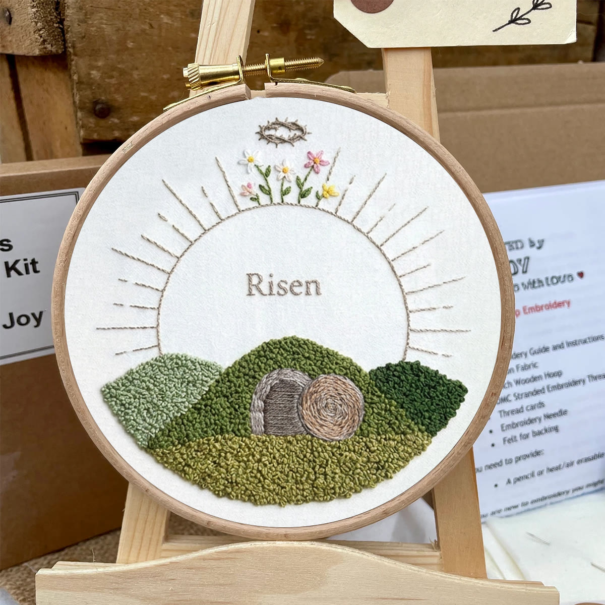 Rubbyoo Embroidery Kit - Christian Easter | Beginner Diy Craft | Handmade Hoop Art - image 7